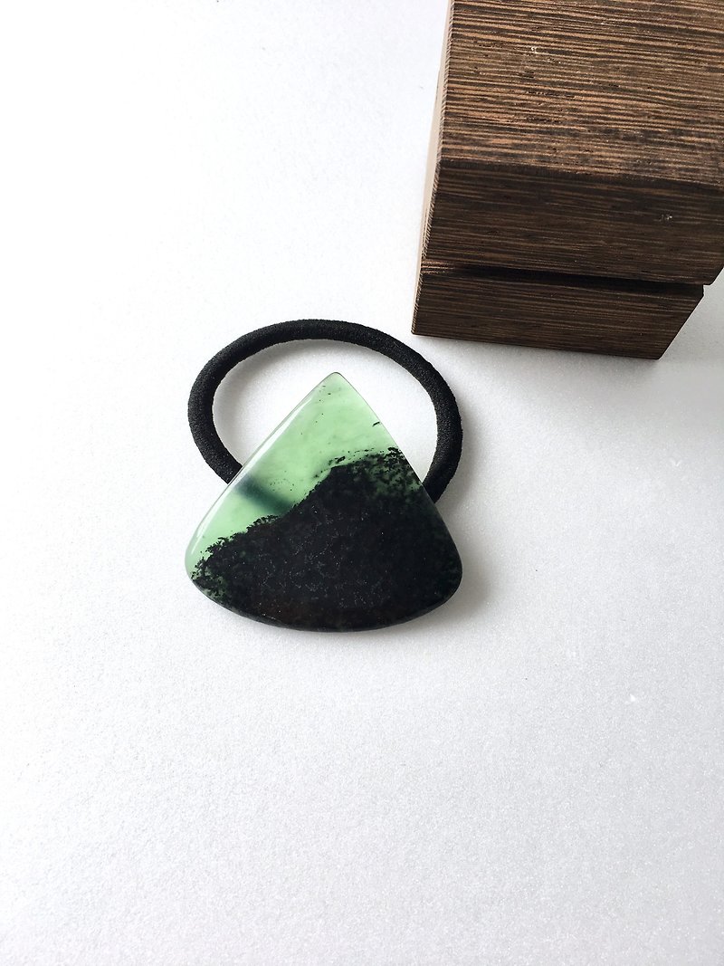 ヘアゴム　ネフィライト - 发饰 - 石头 绿色