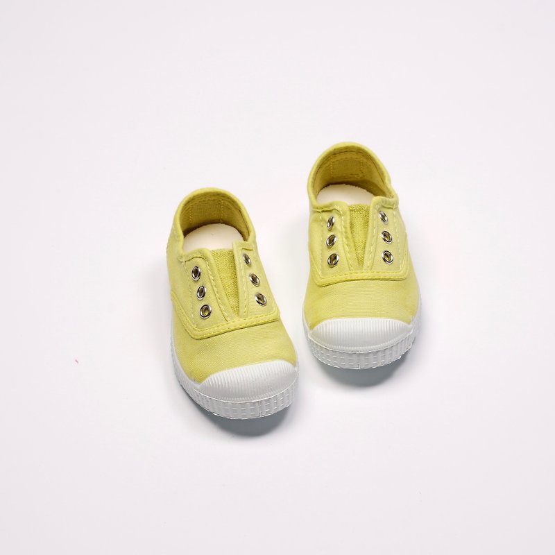 西班牙国民帆布鞋 CIENTA 70997 15 柠檬黄 经典布料 童鞋 - 童装鞋 - 棉．麻 黄色