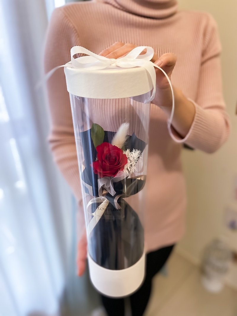 法式小香风提盒 永生花  送礼 生日礼 告白 情人节 - 干燥花/捧花 - 植物．花 红色