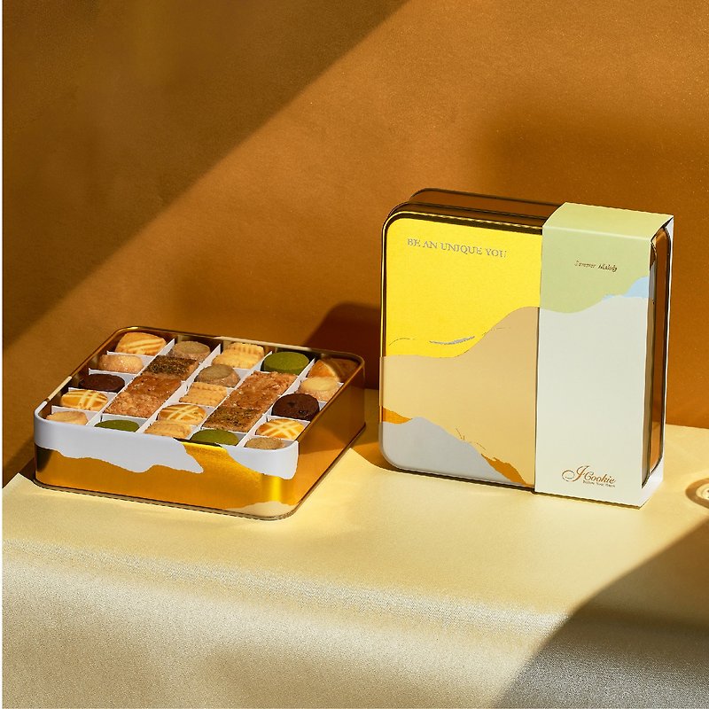 【iCookie私房手作】-综合小品礼盒(夏恋-柠檬黄)*送小卡 - 蛋糕/甜点 - 纸 金色
