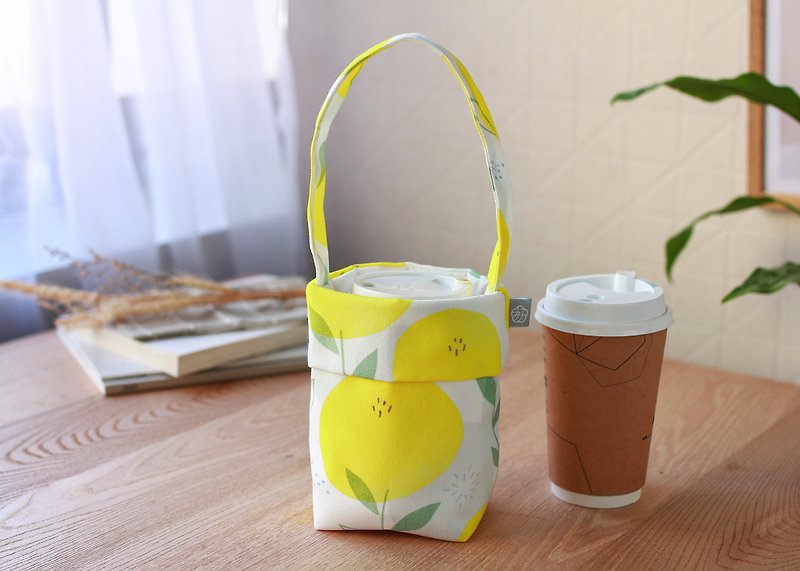 【太阳花-饮料袋】环保提袋 / 小物袋 - 随行杯提袋/水壶袋 - 聚酯纤维 黄色