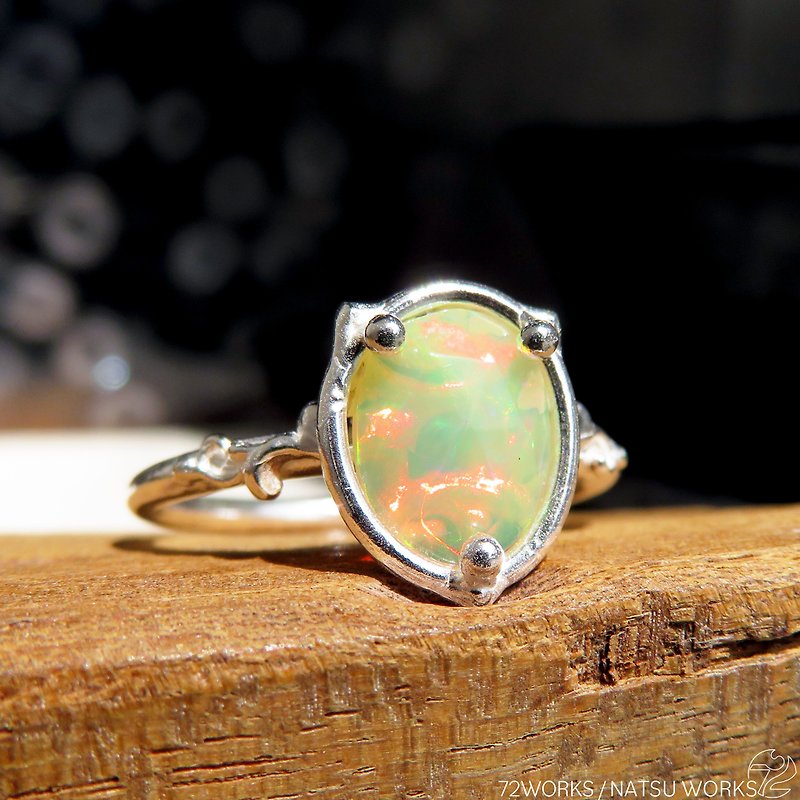 エチオピア オパール リング / Ethiopian Opal Ring 5c - 戒指 - 宝石 橘色