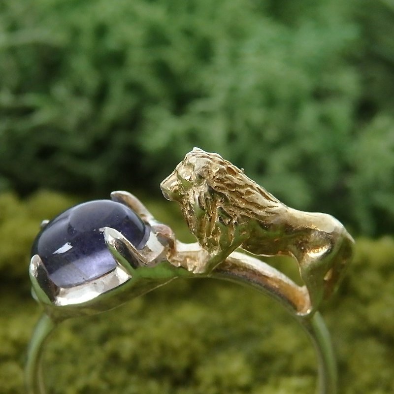 ライオンリング　ゴールドプレーテッド - 戒指 - 宝石 