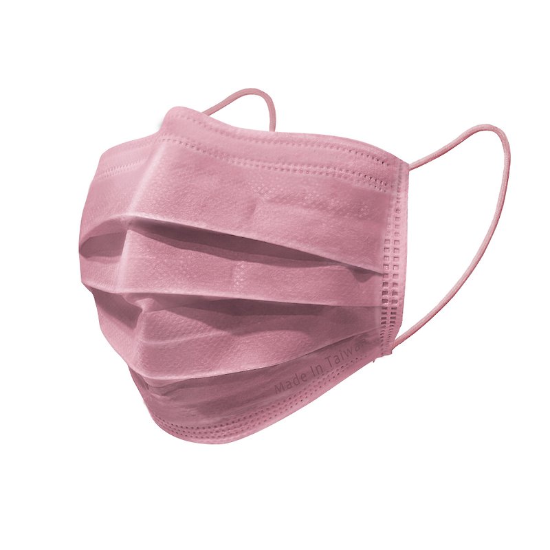 成人医用口罩 满版莫兰迪30入/盒  山茶红 - 口罩 - 其他材质 粉红色