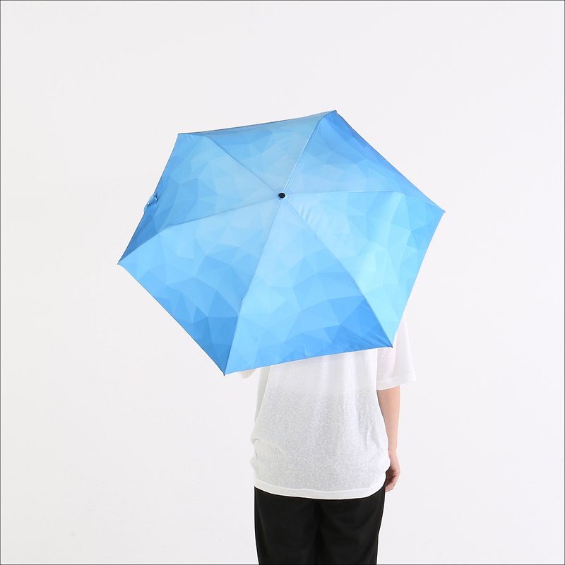 138g 超轻疏水折叠伞-水系列 - 雨伞/雨衣 - 塑料 蓝色