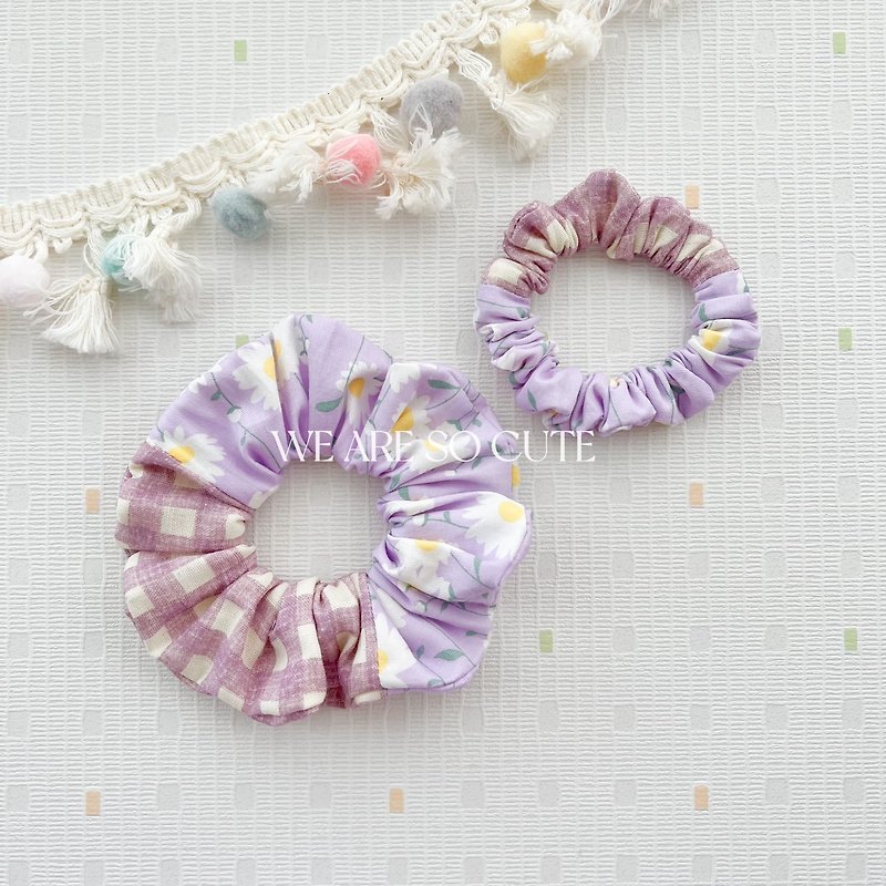 手工发圈 /  梦幻紫花园发圈两件组 生日礼物 - 发饰 - 棉．麻 紫色