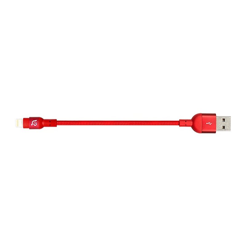 【Lightning - USB】PeAk 金属编织传输线 20cm 红4714781444576 - 充电宝/传输线 - 其他材质 红色