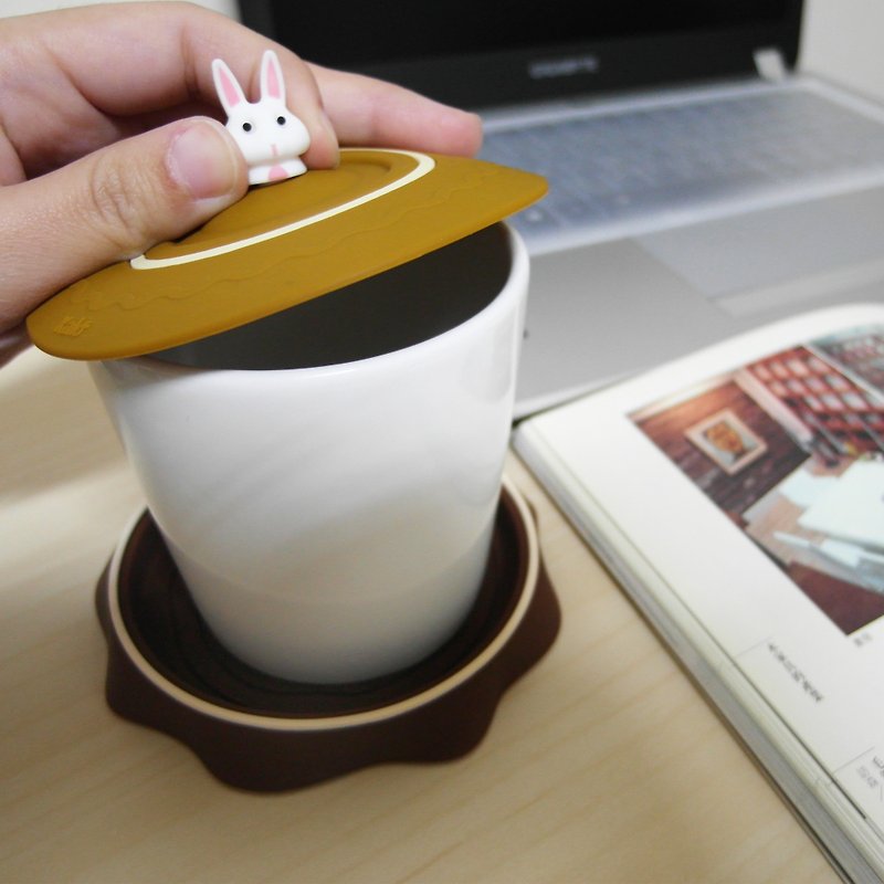 Kalo 卡乐创意 森林小树下午茶组(杯垫/杯盖) 圣诞礼物 - 杯垫 - 硅胶 咖啡色