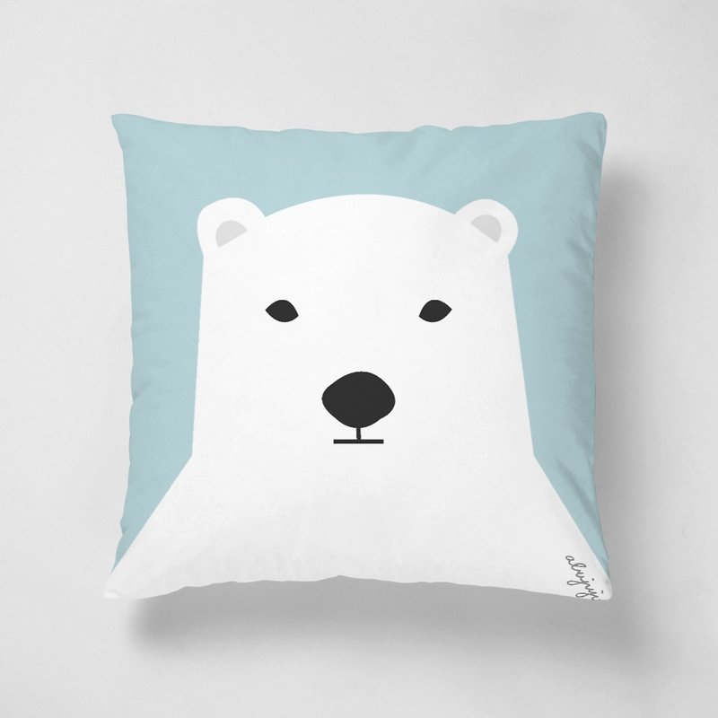 北极熊 Polar bear 短绒抱枕(40cm) - 枕头/抱枕 - 其他材质 白色