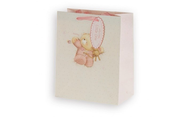 ForeverFriends永远的朋友粉色睡衣熊【Hallmark-UK礼物袋】 - 包装材料 - 纸 粉红色