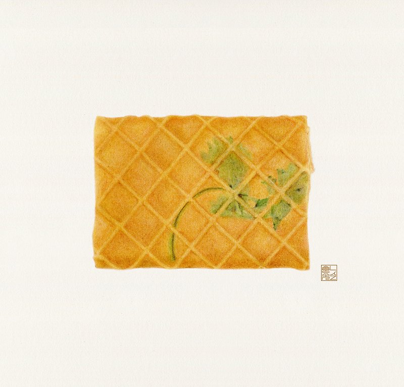 【空间挂画】老食在在－色铅笔创作－香菜饼 - 画框/相框 - 纸 
