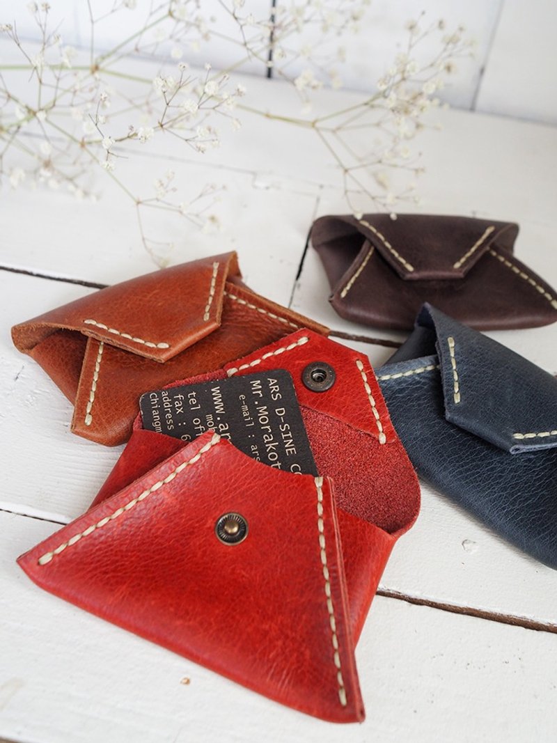 Envelope shaped leather card case - 名片夹/名片盒 - 真皮 多色