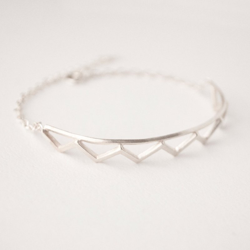三角体链手环 - 手链/手环 - 纯银 银色