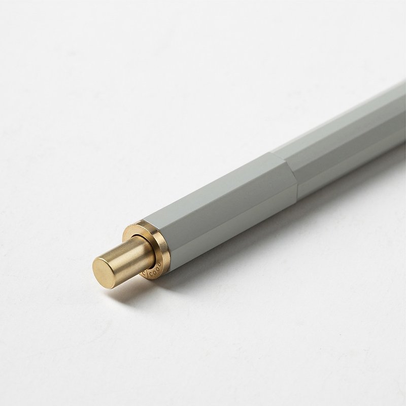 實用美學 F36p 重手感黃銅鋼珠笔 多邊形 按动出芯 - 钢珠笔 - 铜/黄铜 黑色