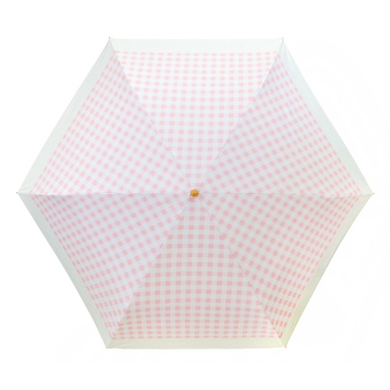 日本Solshade | 粉红格子灰胶遮光伞 - 雨伞/雨衣 - 防水材质 粉红色