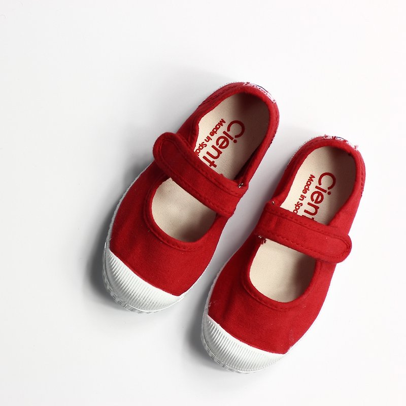 西班牙帆布鞋 CIENTA 76997 02 红色 经典布料 玛莉珍 - 童装鞋 - 棉．麻 红色