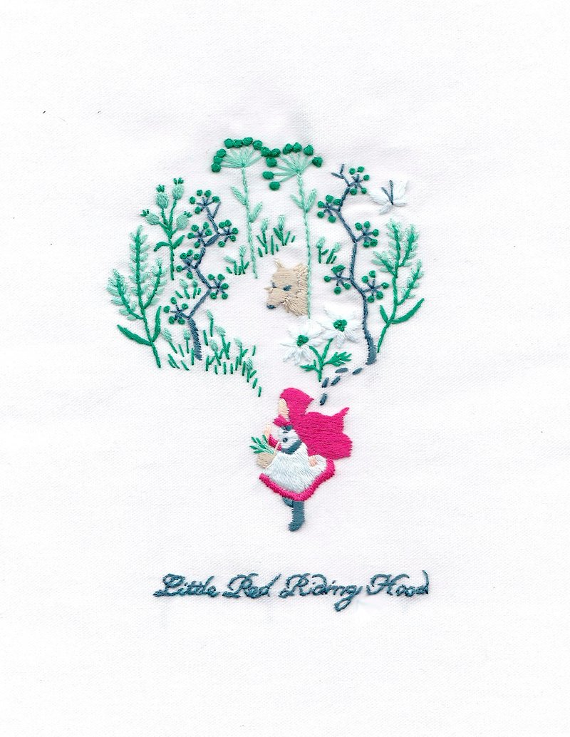 赤ずきんとオオカミの森 刺繍キット - 编织/刺绣/羊毛毡/裁缝 - 绣线 红色