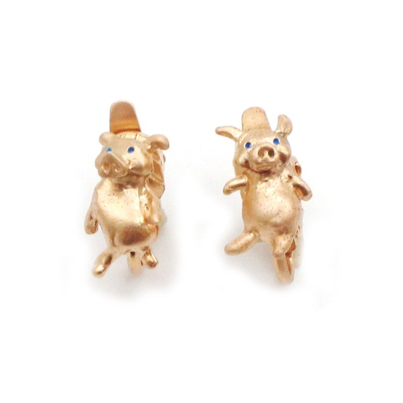 Pii & Goo Earring /  ピーとグゥイヤリング EA072 - 耳环/耳夹 - 其他金属 粉红色