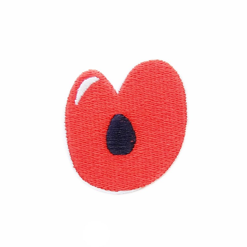 Juicy lip - embroidered patch - 徽章/别针 - 绣线 红色