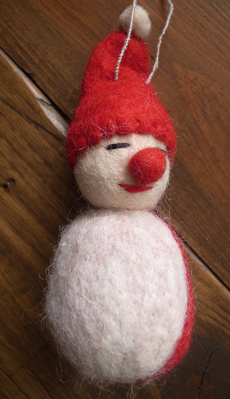 圣诞节 羊毛毡 手工 圣诞树 挂饰 雪人 - 其他 - 羊毛 红色