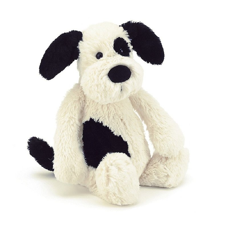 Bashful Black & Cream Puppy  31cm 黑白狗 - 玩偶/公仔 - 聚酯纤维 白色