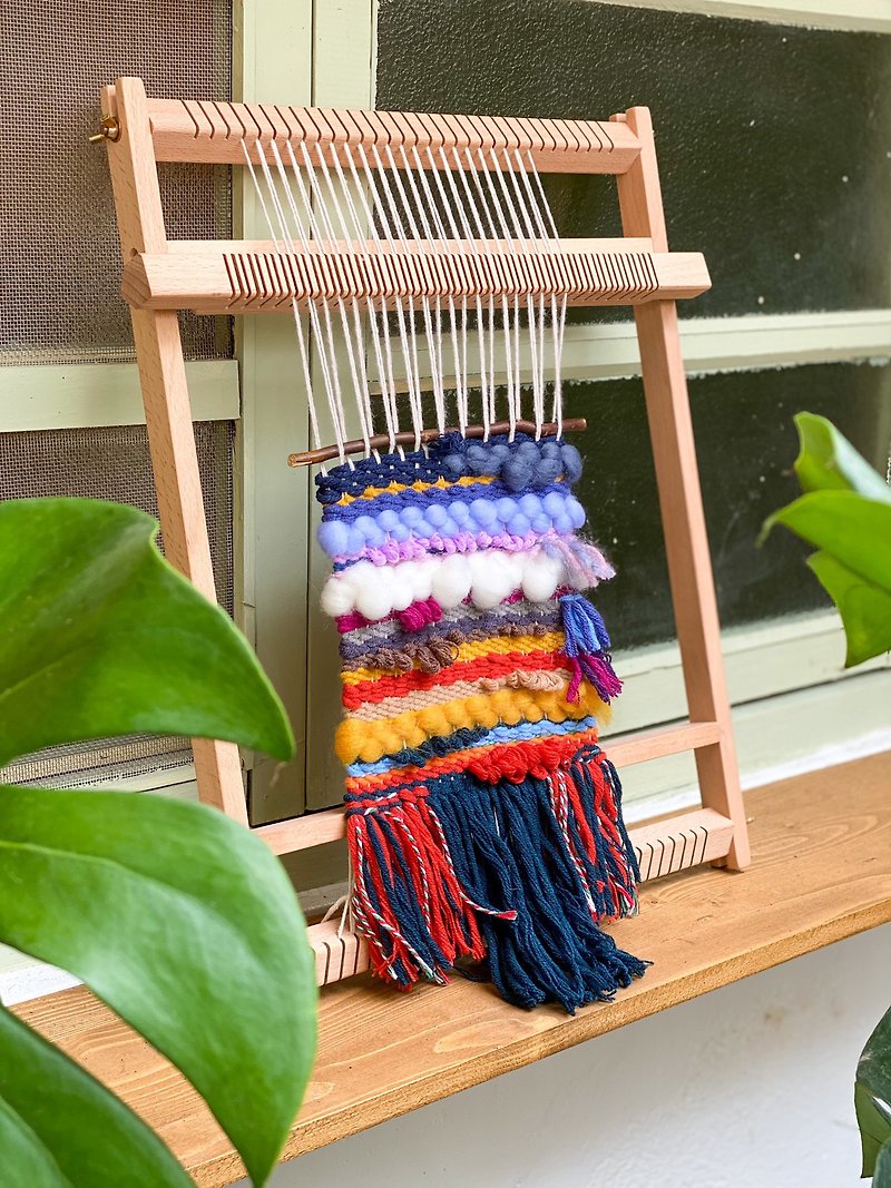 质感DIY梭织板 实木 附赠梭织工具 送8色毛线材料包 / 简易织布机 - 编织/刺绣/羊毛毡/裁缝 - 木头 