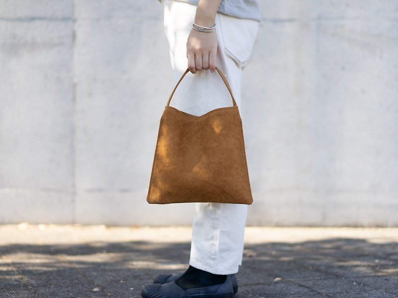 Mini Holiday bag キャメル - 手提包/手提袋 - 棉．麻 咖啡色