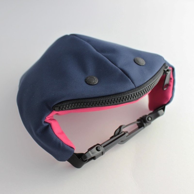 The creature bag　middle　Kodomo-sagari　navy pink - 侧背包/斜挎包 - 聚酯纤维 蓝色