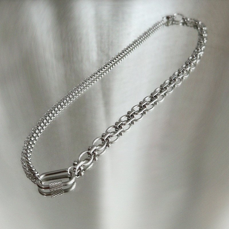 中性爬山扣项链 Unisex Carabiner Necklace - 项链 - 不锈钢 银色