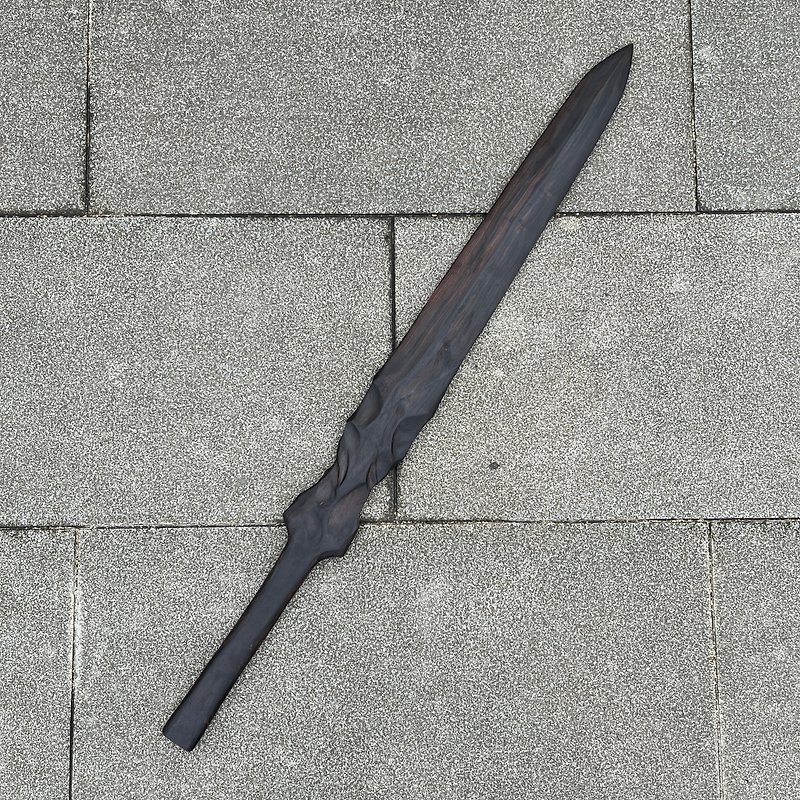 我贩剑　魔剑　黑帝斯　手工木剑　艺术木刀　妖刀 - 摆饰 - 木头 黑色