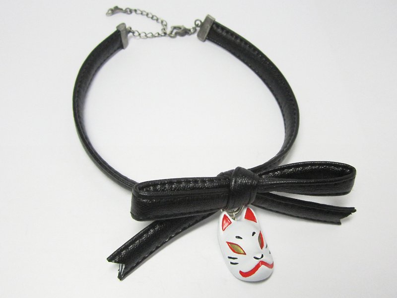狐面CHORKER   レジン　黒 - 项链 - 塑料 黑色