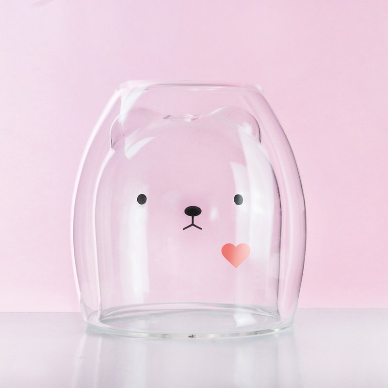 动物系列-【情人节限定款】小熊双层杯 - 咖啡杯/马克杯 - 玻璃 透明