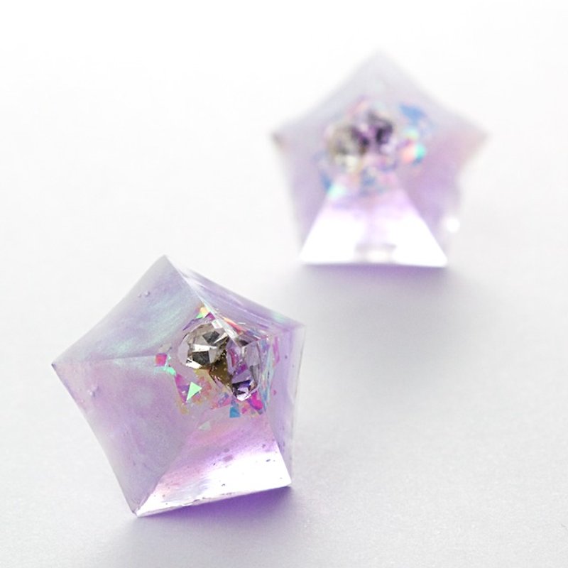 ペンタゴンピアス(ノーザンライツ) - 耳环/耳夹 - 其他材质 紫色