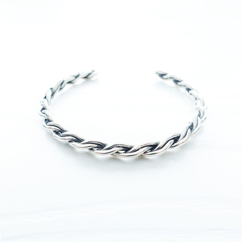ROPE绳索系列 - 量身订制纯银C型手环简约 - 手链/手环 - 其他材质 银色