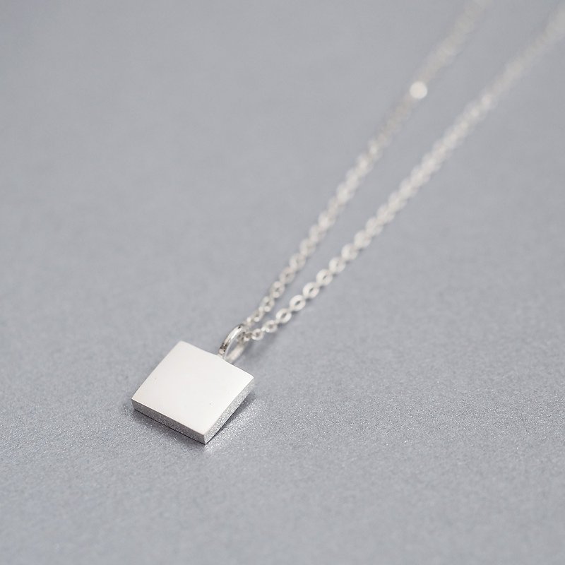 tiny 四角 ネックレス シルバー925 - 项链 - 其他金属 银色