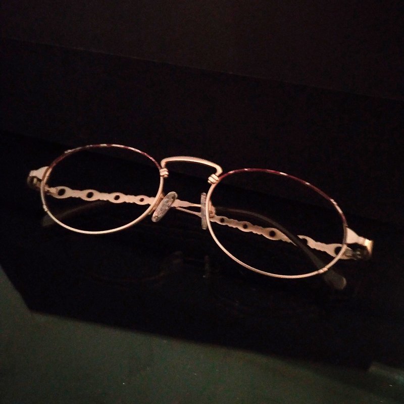 梦露眼镜店 / 德国90年代古董眼镜框 M08 vintage - 眼镜/眼镜框 - 贵金属 金色