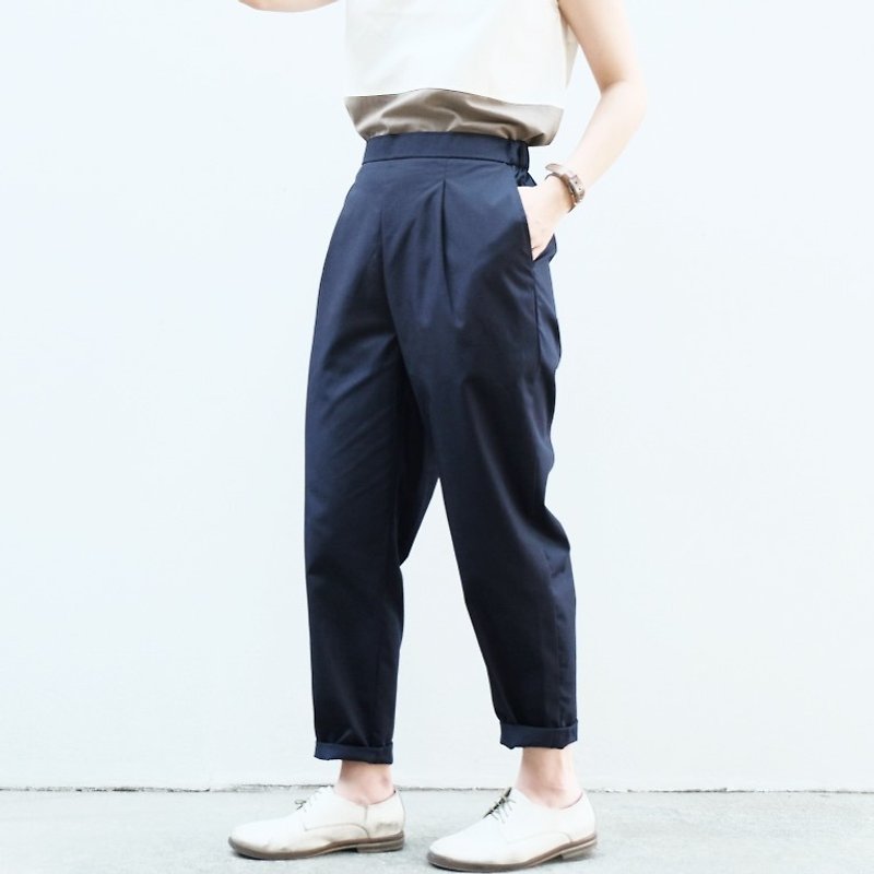 Charlie Pants : Navy Color - 女装长裤 - 其他材质 蓝色