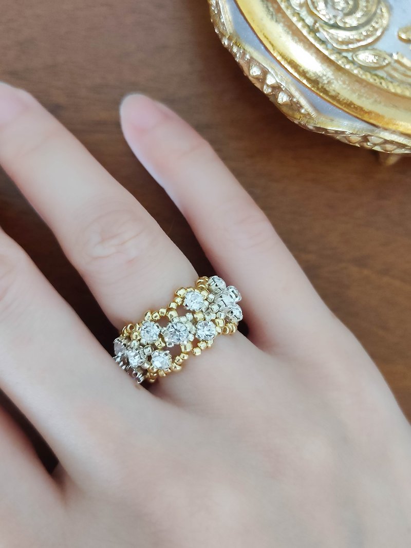 Versailles 戒指 - 手工编织珠宝 - 戒指 - 其他金属 金色
