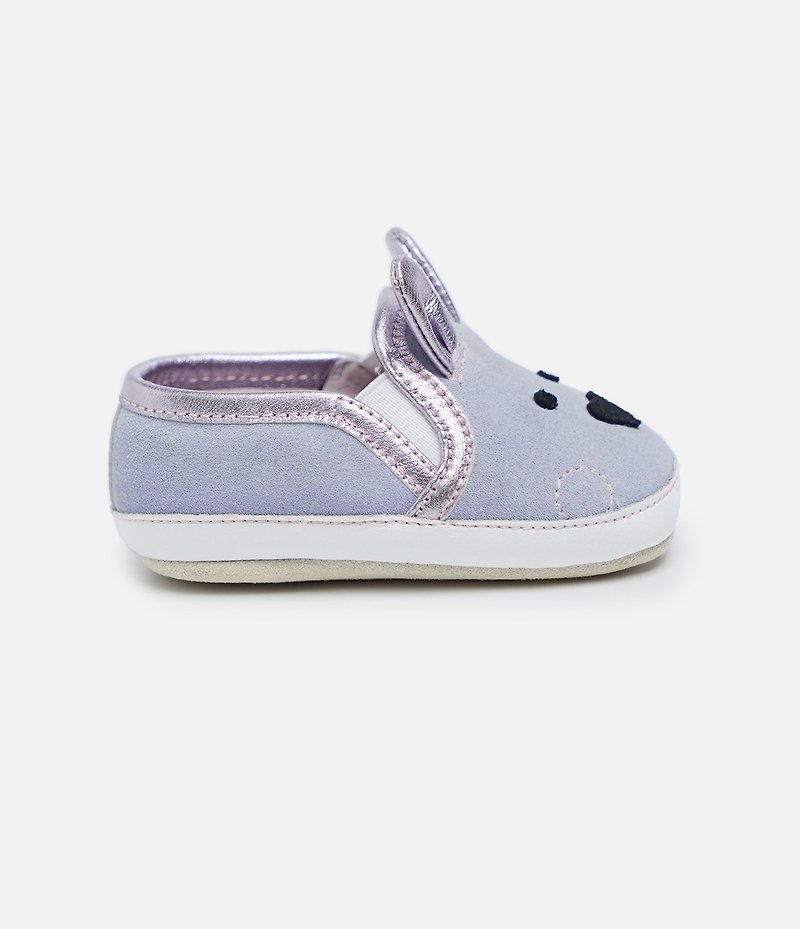 兔飞猛进婴儿鞋 / 手工学步鞋 / 定制烙印 / 订制 / 礼物 - 婴儿鞋 - 真皮 紫色