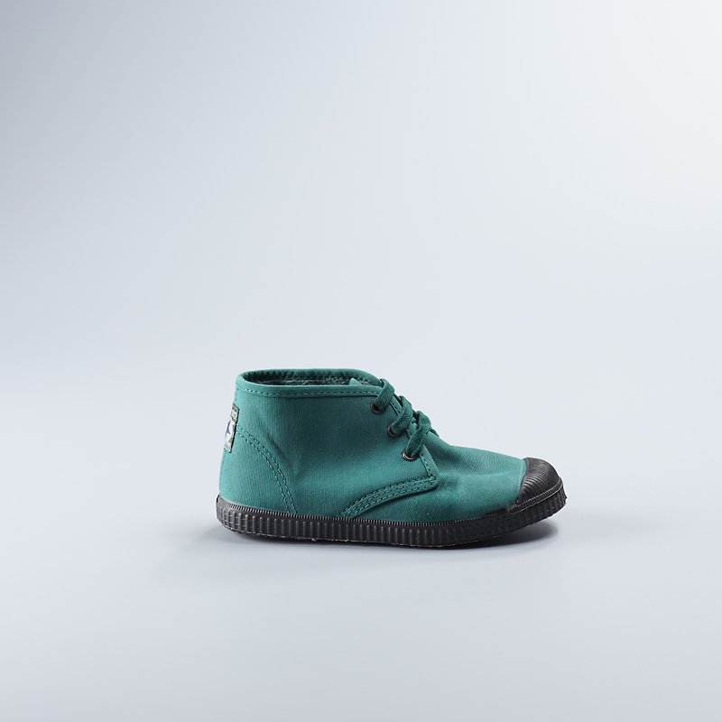 西班牙帆布鞋 Chukka 冬季刷毛 蓝绿色 黑头洗旧 960777 大人尺寸 - 女款休闲鞋 - 棉．麻 绿色