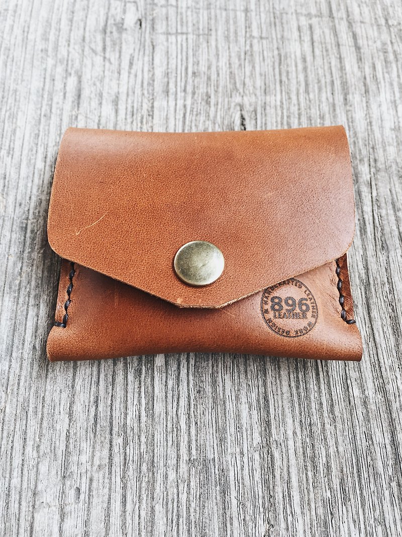 Leather coin purse, Leather coin pouch - 零钱包 - 真皮 咖啡色