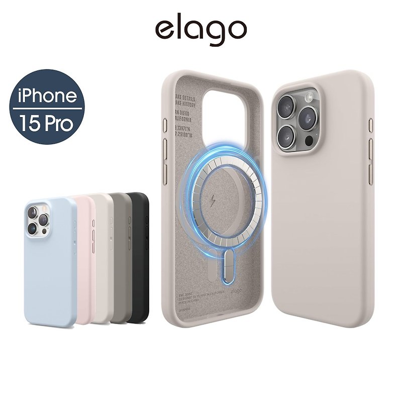 iPhone 15/15 Pro/15 Pro Max MagSafe不沾纹液态硅胶手机壳 - 手机壳/手机套 - 硅胶 多色