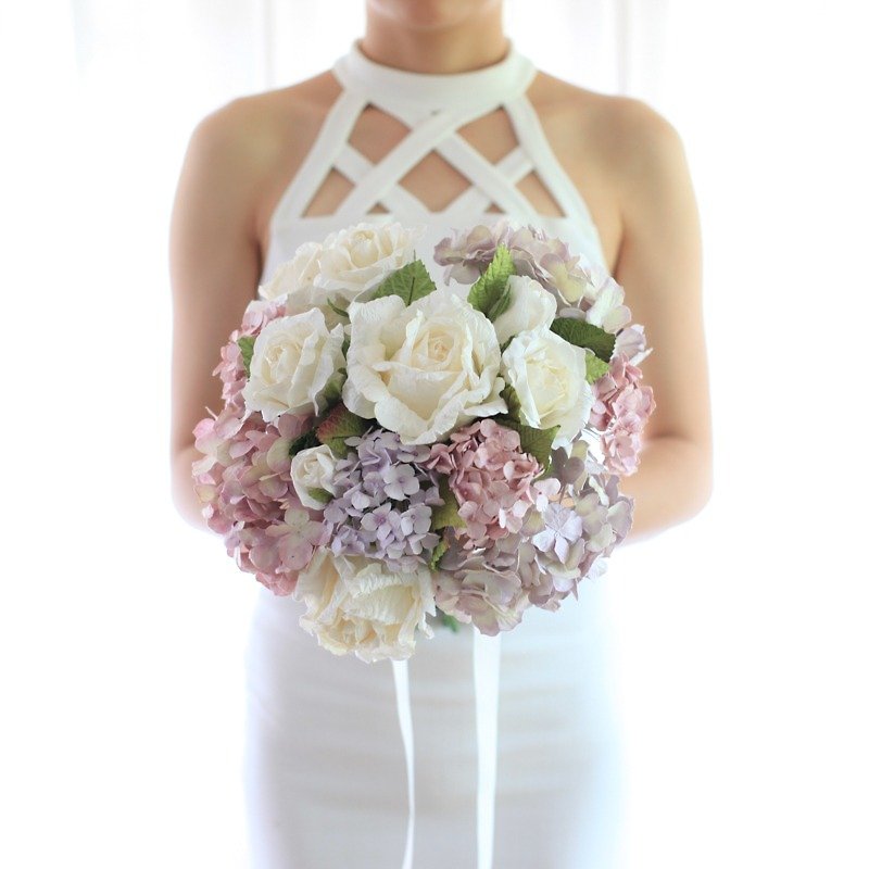 MB316 : Keepsake Wedding Flower Bridal Bouquet Soft Lavender Size 10.5"x16" - 木工/竹艺/纸艺 - 纸 紫色