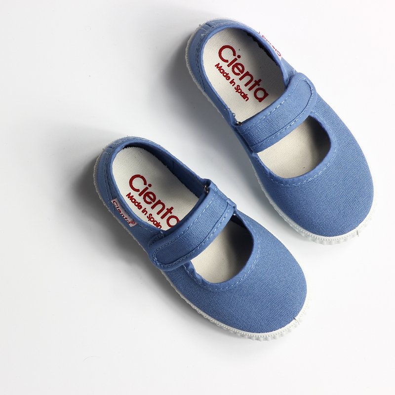 西班牙国民帆布鞋 CIENTA 56000 90浅蓝色 大童、女鞋尺寸 - 女款休闲鞋 - 棉．麻 蓝色
