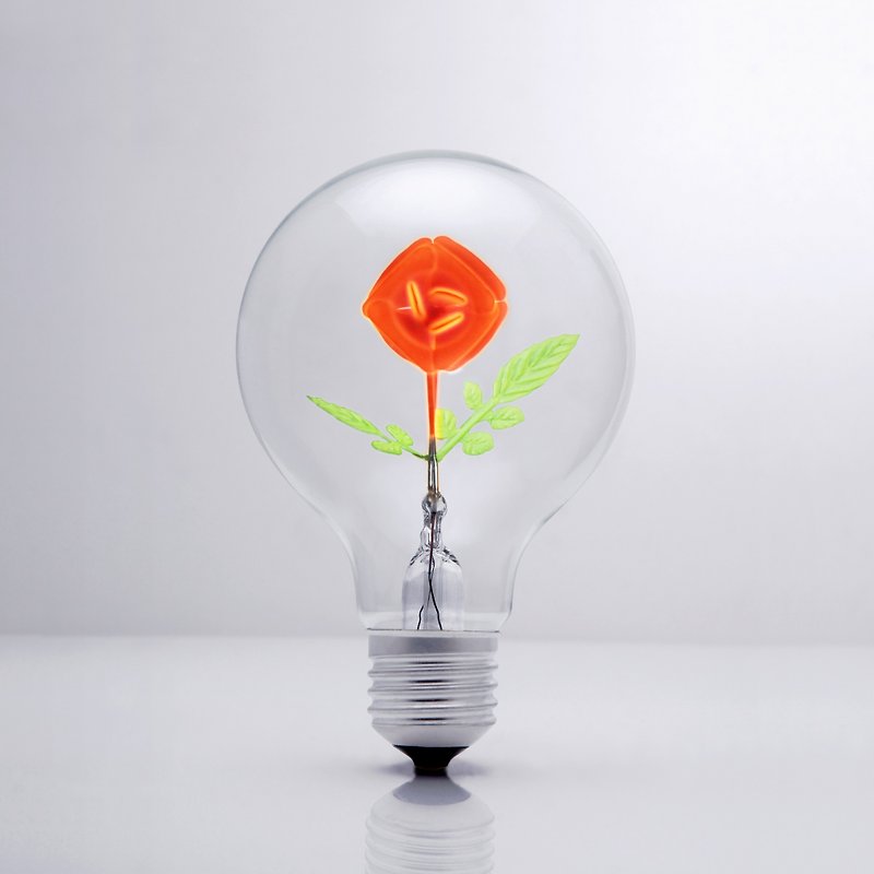 DarkSteve「演活生命」- 设计师灯泡 - 牡丹花灯泡 Edison-Style 爱迪生灯泡: 1 个 (纯灯泡) - 灯具/灯饰 - 玻璃 红色