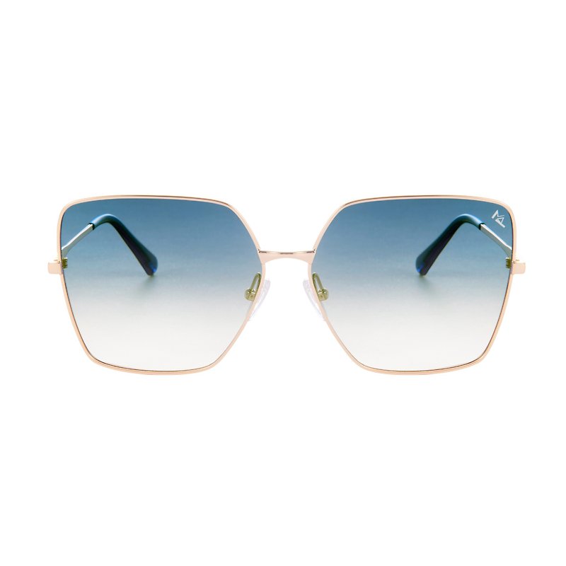 时尚艺术太阳眼镜 /偏光片墨镜 | LUCINDA蓝 - 墨镜 - 不锈钢 蓝色