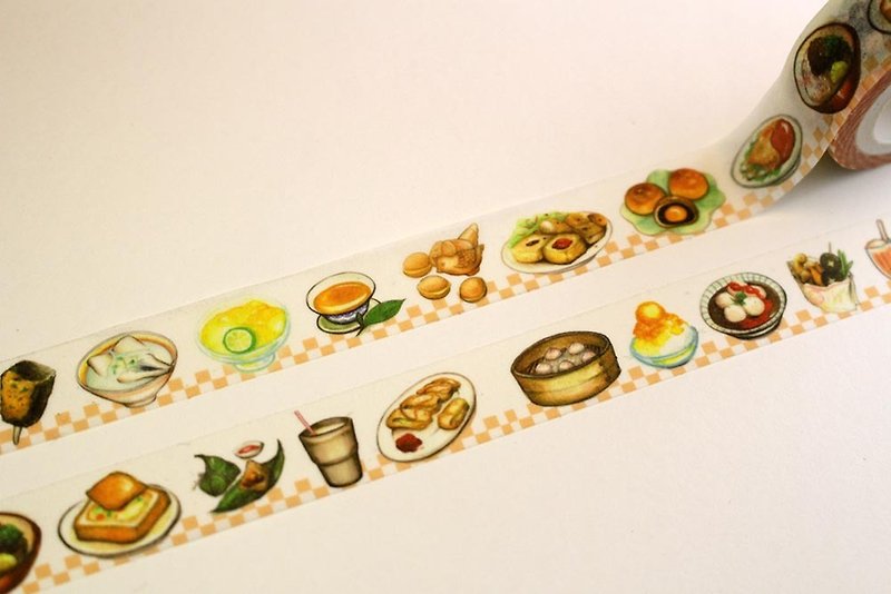 台湾美食纸胶带 - 纸胶带 - 纸 橘色