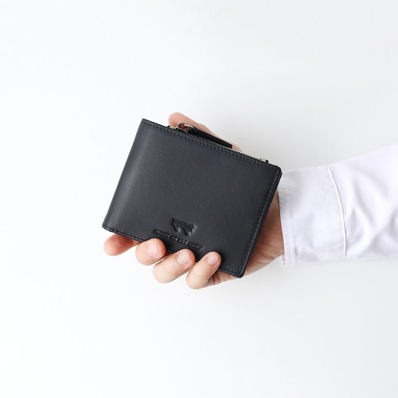 bifold wallet : black - 皮夹/钱包 - 真皮 黑色