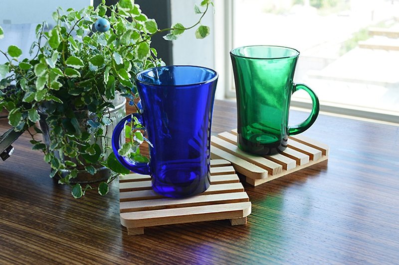 台湾桧木栈板造型隔热垫(小 / 大) - 杯垫 - 木头 咖啡色
