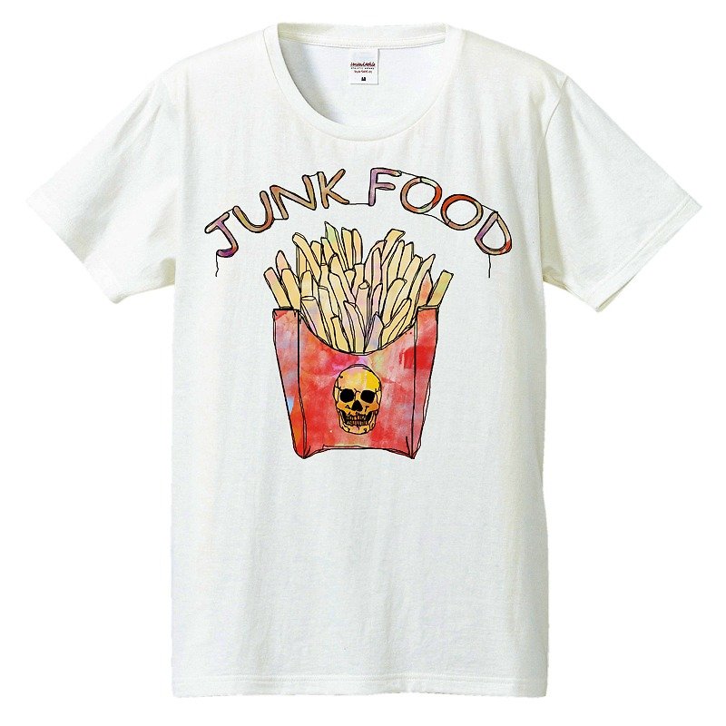 Tシャツ / French fries - 男装上衣/T 恤 - 棉．麻 白色